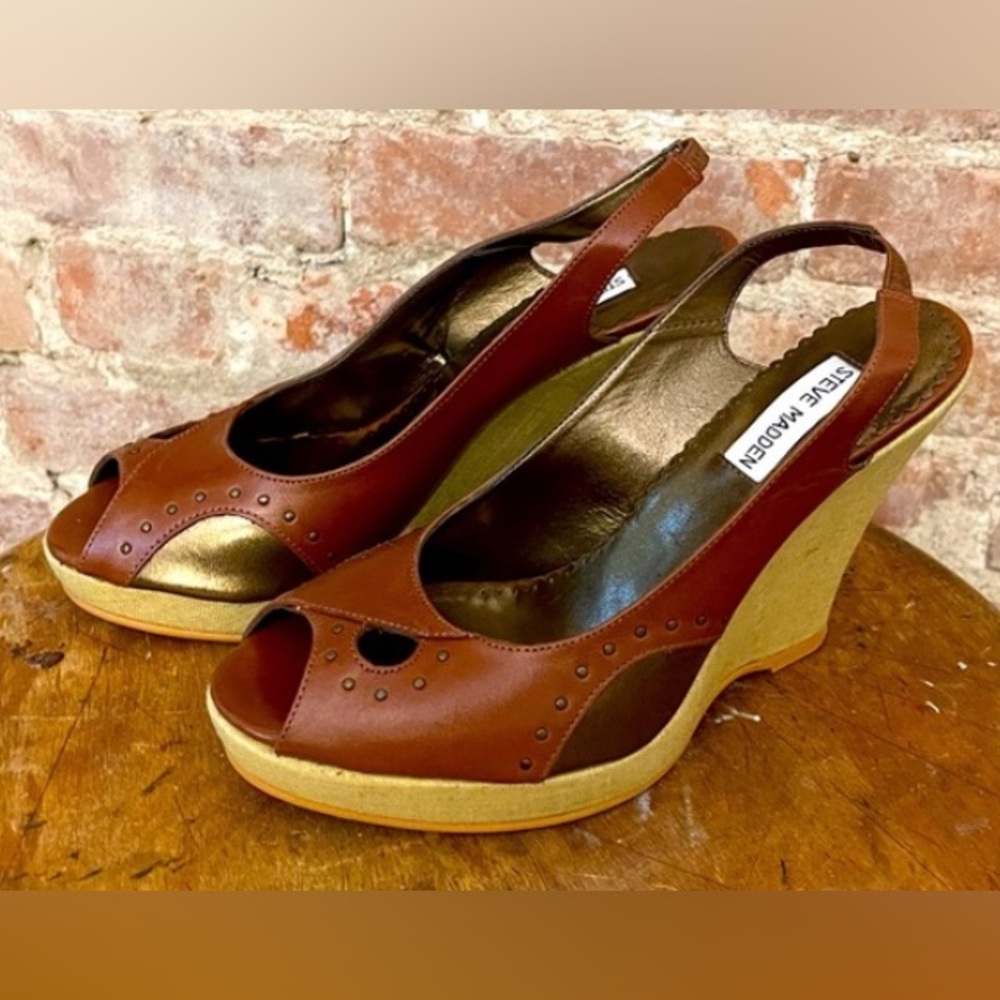 Y2k Vintage Steve Madden Wedges. - image 1